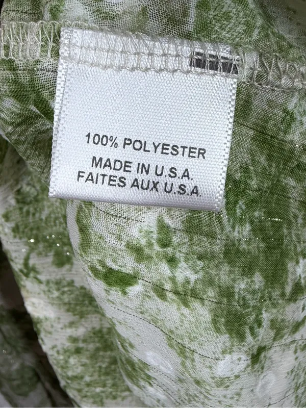 Misa Green White Seven Floral Deep V Puff‎ Sleeve Mini Dress - Image 5