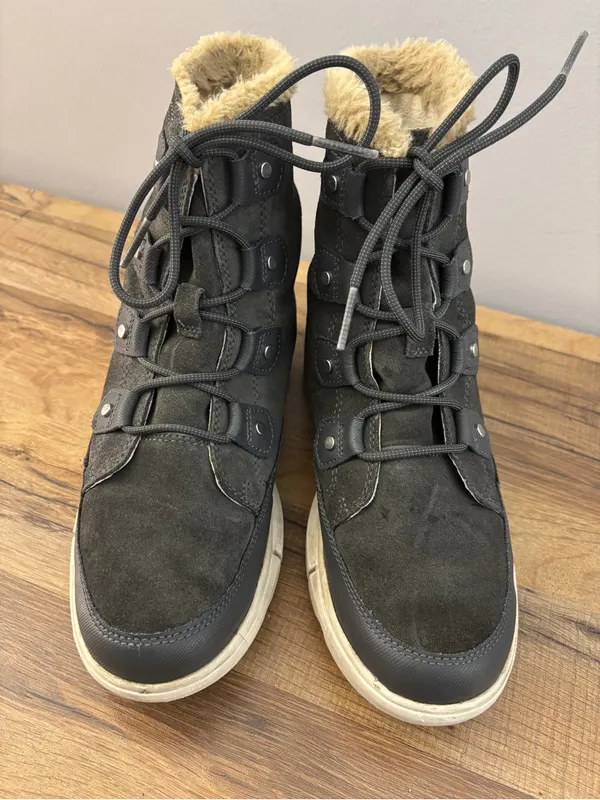 Sorel Explorer II Joan Dual Zip Waterproof Insulated Winter Snow Boots Gray - Image 4