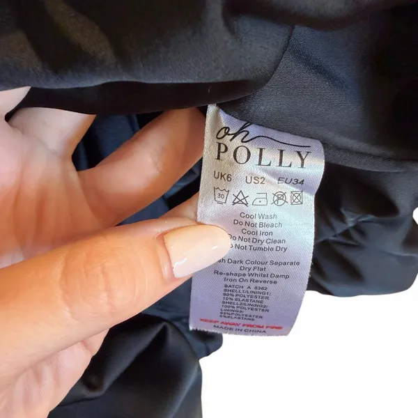 Oh Polly Anahita Black Bubble Hem Lace Up Corset Mini Dress US 2 - Image 8