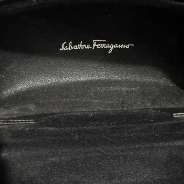 Salvatore Ferragamo Sunglasses Eyewear Hard Case Logo Black Textured Storage - Image 8