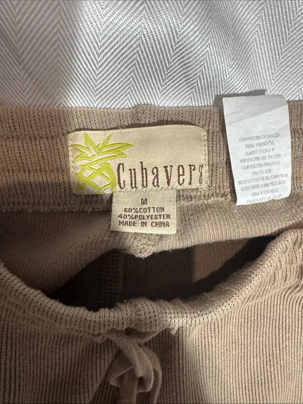 Cubavera woman Drawstring Sweatpants in Brown - Image 3