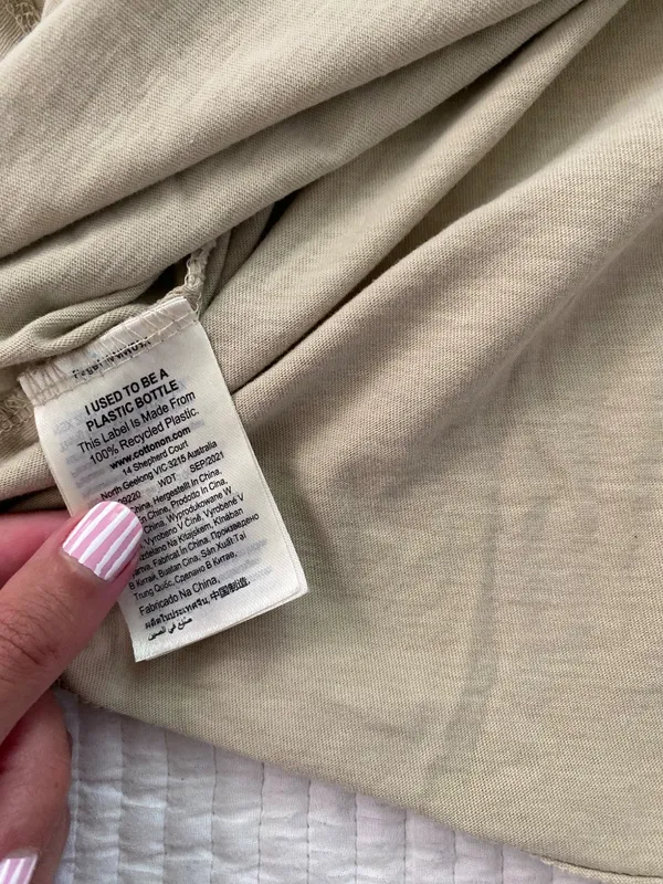 beige tan cream Cotton:On off the shoulder tee - Image 5