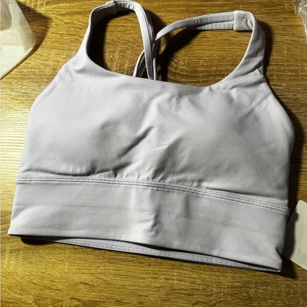 lululemon Light Purple Sports Bra Energy Longline Medium Support, B–D Cups - Image 8