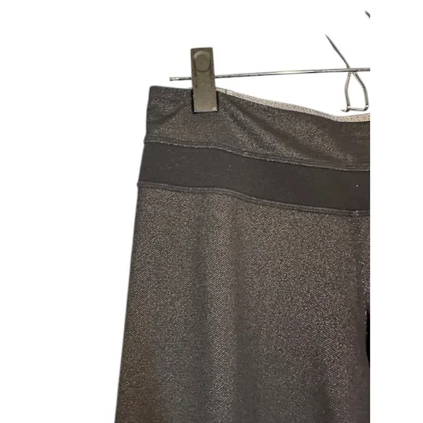 Lululemon Gray Black Wide Leg Flared Athletic Running Lounge Pants Women Sz 6 - Image 6