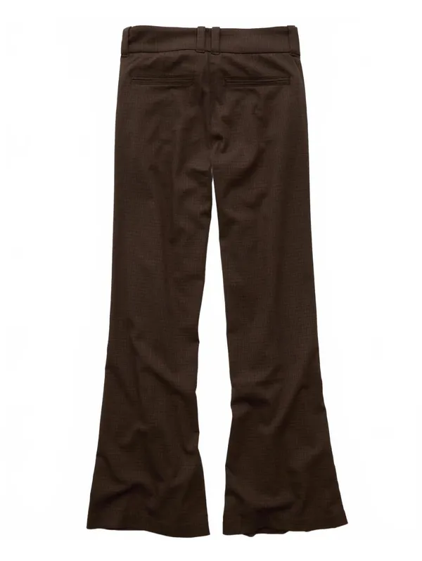 AE Stretch Mid-Rise Flare Trouser Pants American Eagle NWT Light Brown Size 0R - Image 5