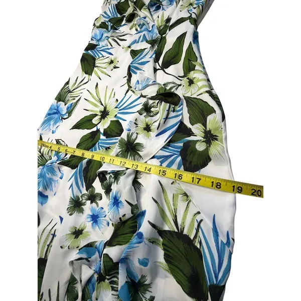 Banana Republic Floral Wrap Maxi Dress Size 0 Petite Coastal Coquette Ruffle - Image 8