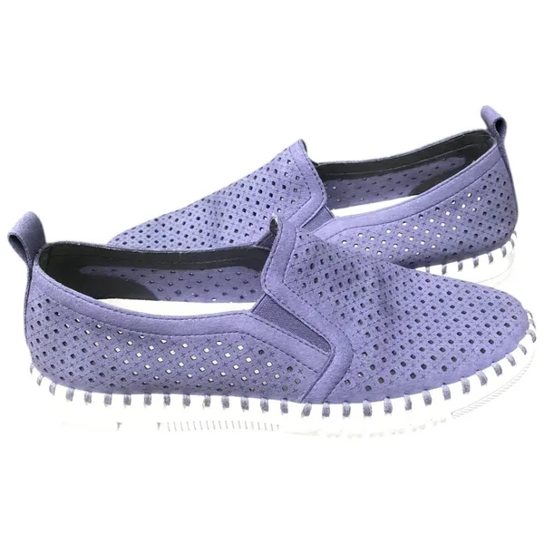 PATRIZIA Women's Surfie Navy Suede Cut Outs Slip-On Shoes EU 39 US 8.5 - Image 5