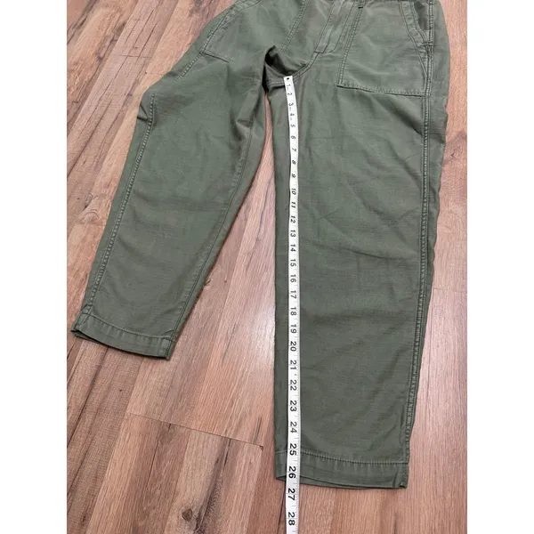Madewell Green Utility‎ Pants Size 27 High Rise Cotton Straight Leg - Image 7