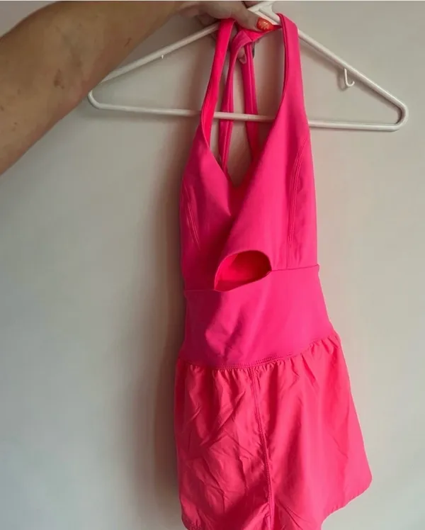 Free people movement athletic hot pink romper - Image 3