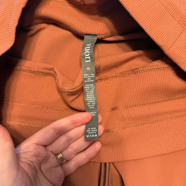 Vuori Daily Jogger Sweatpants Leggings Yoga Pants Burnt Orange Stretch Women XL - Image 4