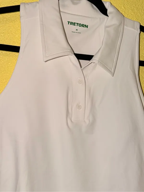 Tretorn White Sleeveless Polo Tank Top - Image 11