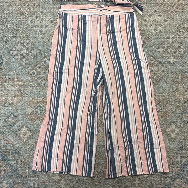 BeBop Pink and Blue Striped Linen Two Piece Set - Image 7