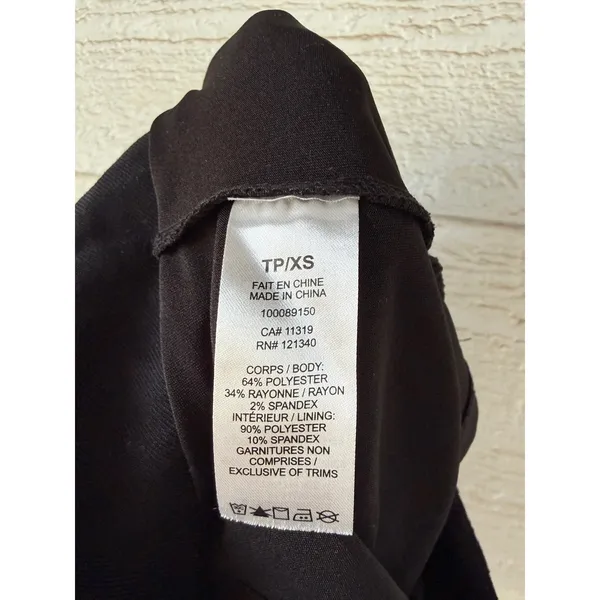 Garage‎ Black Pleated Mini Wrap Skort Side Tie Preppy Dark Academia Size XS - Image 3