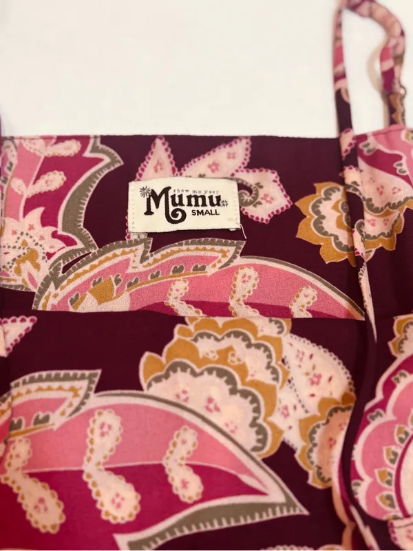 Show Me Your Mumu Estella Topslip S Burgundy Paisley Boho Y2K Cami Tank Resort - Image 10