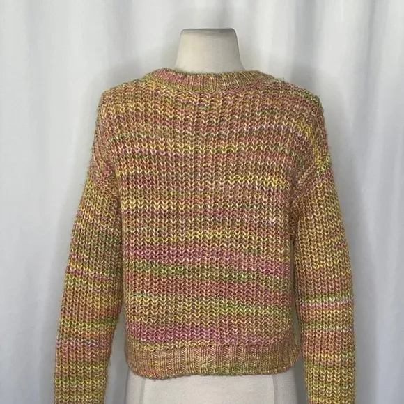 ANTHROPOLOGIE Ribbed Obi Melange‎ Crewneck Sweater Pullover Knit Marled Small - Image 10
