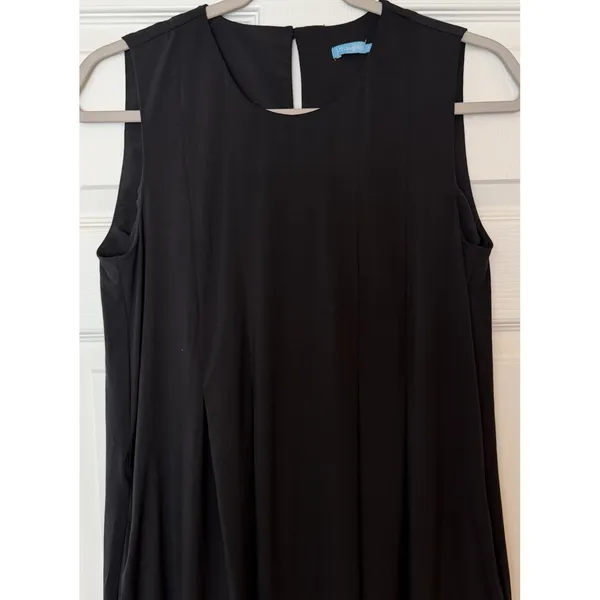 J. McLaughlin Maxi‎ Dress S Black Catalina Cloth Sleeveless Pockets Minimalist - Image 7