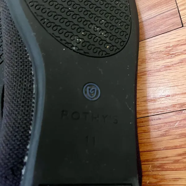 Rothy's The Point Black Pointed Toe Flats Size 11 Insoles Missing Slip On - Image 8
