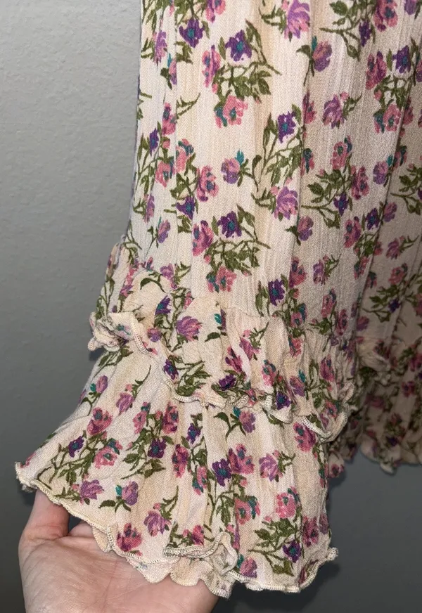 Free People Adella boho lace floral mini slip dress - Image 6