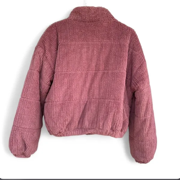 Wild Fable Rose Outerwear pink jacket zip up with pockets size Medium - Image 3