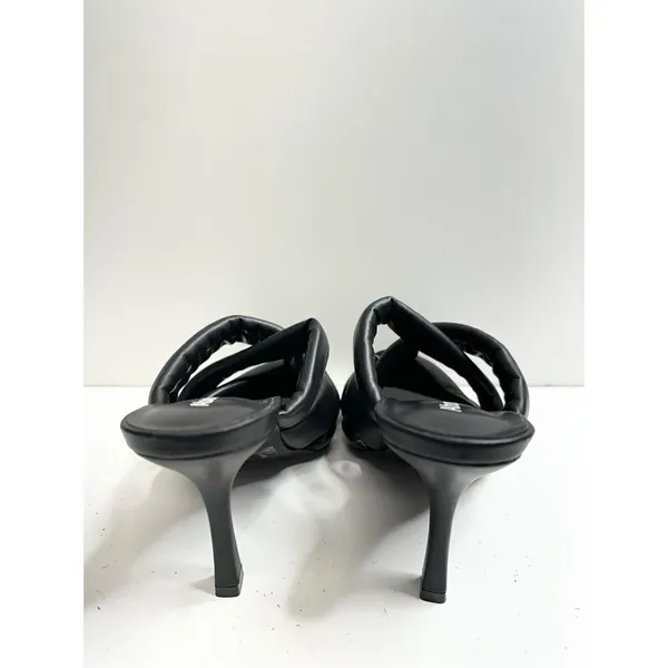 Abound Sandals Womens Size 6.5 Black‎ Square Toe Woven Stiletto Heels - Image 6