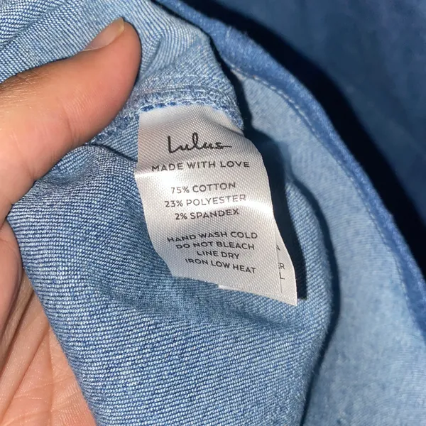 NWT Lulu's Considered Charisma Blue Chambray Bustier Mini Dress Women's Size XL - Image 8
