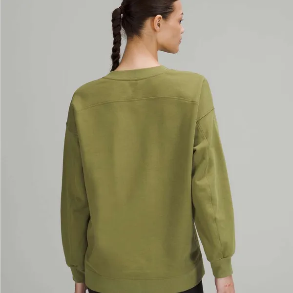 Lululemon Perfectly Oversized Crewneck in Bronze Green- Size Small - Image 2
