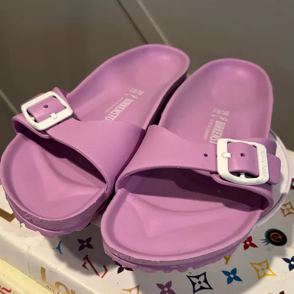 Birkenstock Madrid Big Buckle EVA Sandals in Mauve - Image 3