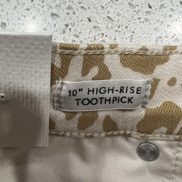 J. Crew Size 29 Jeans‎ 10" High Rise Toothpick Animal Print Safari Leopard NEW - Image 9