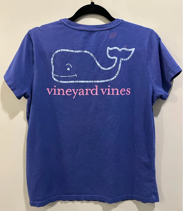 Vineyard Vines Short Sleeve Logo Pocket Tee Royal Blue / Purple - Image 2