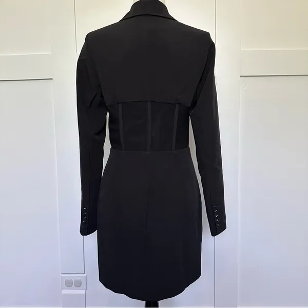 Bardot Black Corset Blazer Mini Dress - Image 6