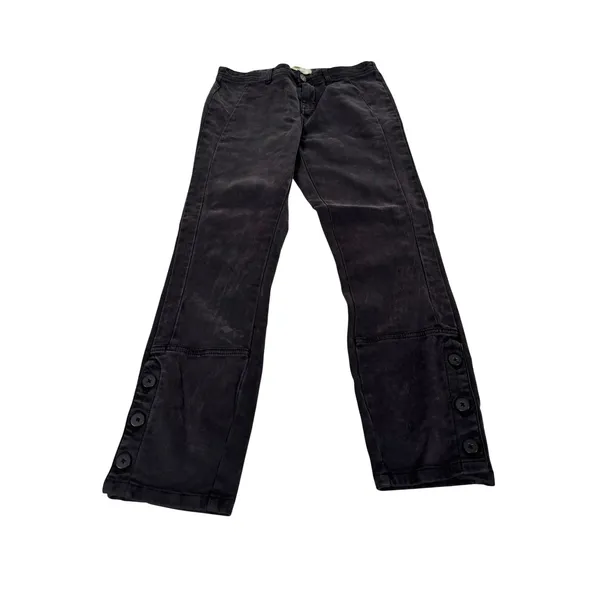 Anthropologie A View From The West‎ Black Button Ankle Straight Leg Pants 28 - Image 2