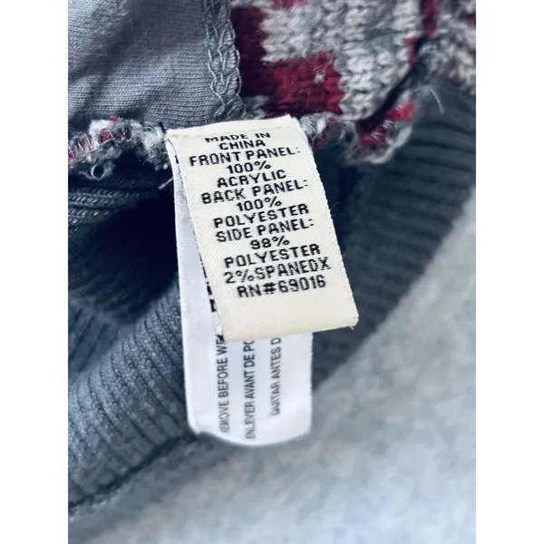 Ruff Hewn - Cranberry Knit Gray Fleece Back Full Zip Vest - Women's Large - Image 5