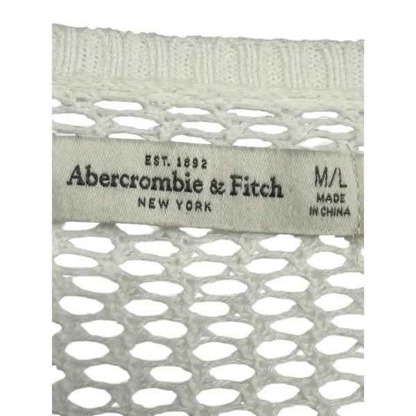 Abercrombie & Fitch Womens Crochet Open Knit Drape Front Cardigan Sweater Sz M/L - Image 3