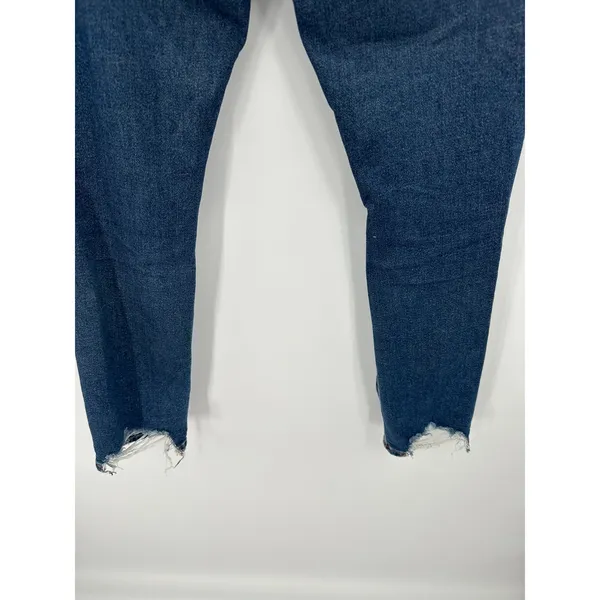 American Eagle Women Medium‎ Wash Distressed Mom Jean Stretch Denim Blue Size 2 - Image 6
