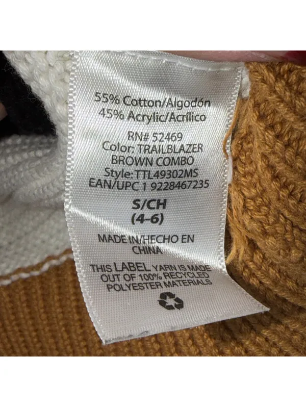 Trailblazer Brown Stripe Knit Sweater S 4-6 - Image 5