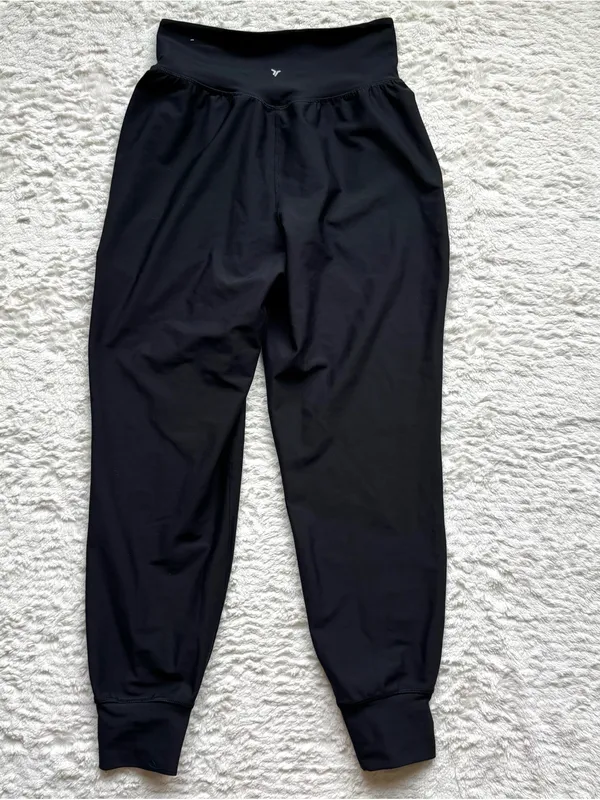 Old Navy Active High Rise Powersoft Go Dry Joggers Womens S Black Athleisure - Image 4