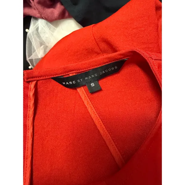 Marc by Marc Jacobs‎ Red Sleeveless Jumpsuit Size S Exposed Zip Utility Slim Leg - Image 3