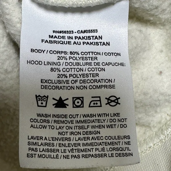 Nike Sportswear Essential Oversized Hoodie Cream Beige Embroidered Swoosh Medium - Image 4