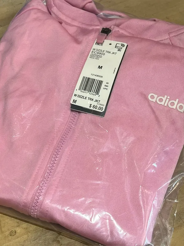 Adidas Dzzle track jacket EC9900 true pink/white tops Women Size M - Image 2
