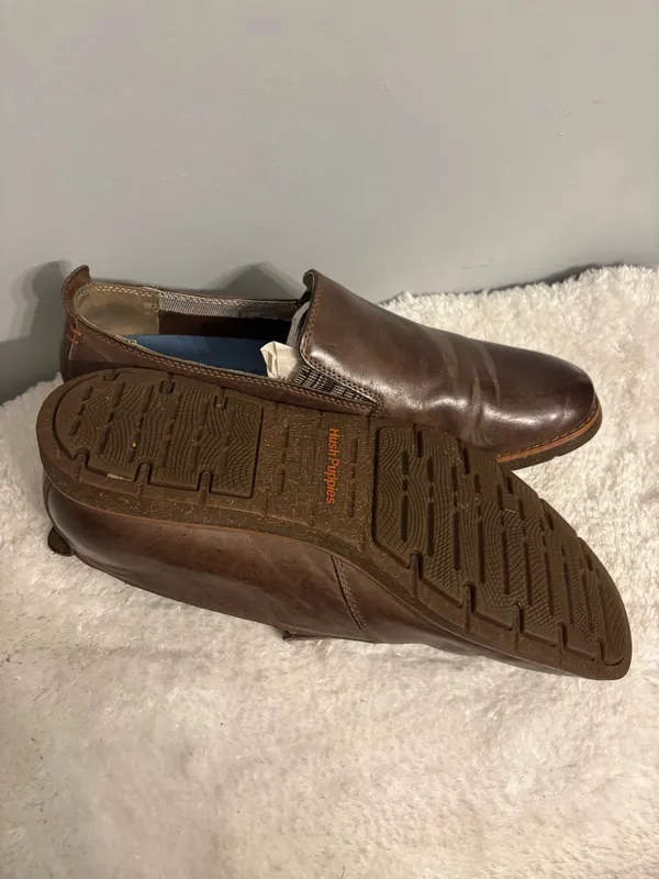 Hush Puppies Shoes Casual brown leather shoe sz 9 loafers - Image 5