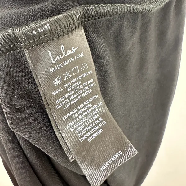 Lulus Amazing Presence Black Mesh Ruched Column Maxi Dress Long Formal Small NWT - Image 8