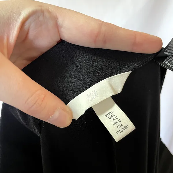 H &‎ M pull on black trousers elastic waist women's size large boot cut work - Image 5