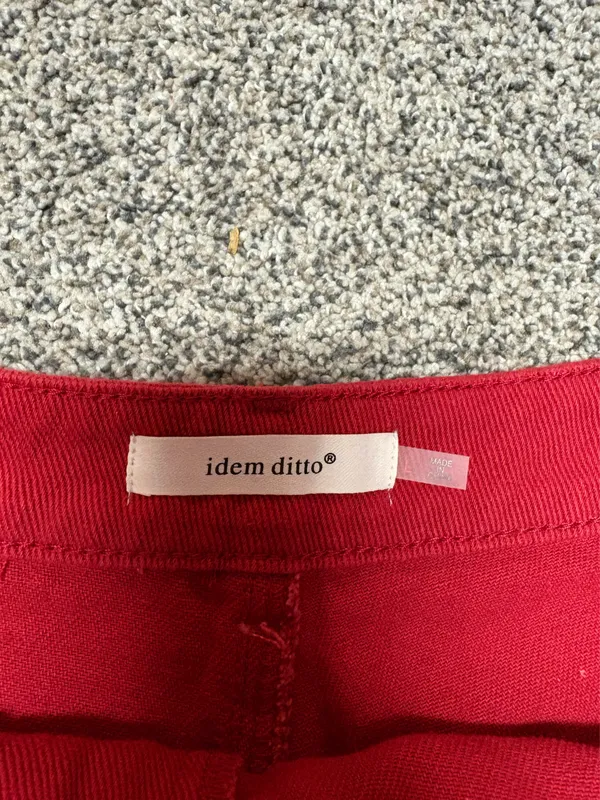 Boutique Red Denim Skort - Image 3