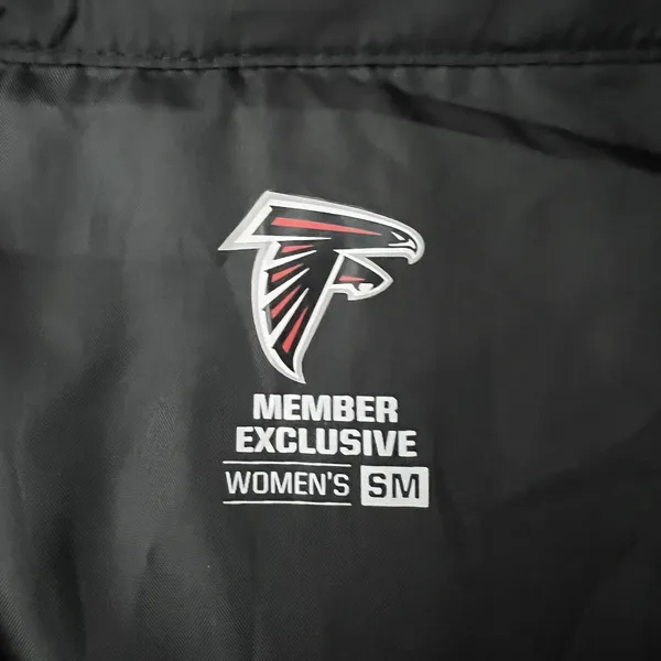 NFL Atlanta Falcons 2022 Select Quilted Full Zip Puffer Vest Black Red Size SM - Image 7