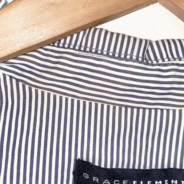 Grace Elements Shirt Sleeve Pin Striped Blazer - Image 7