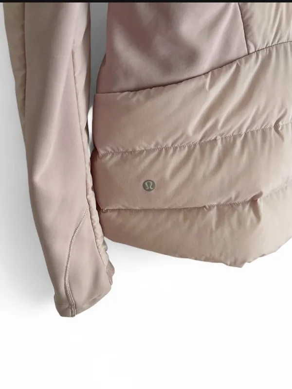 Lululemon Down For It All Jacket Porcelain Pink Lightweight Puffy Coat Size 8 - Image 8