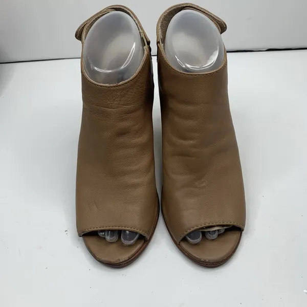 Steven By Steve Madden Size‎ 7.5 Bootie Leather Peep Toe Ankle Chunky Heel Women’s - Image 4