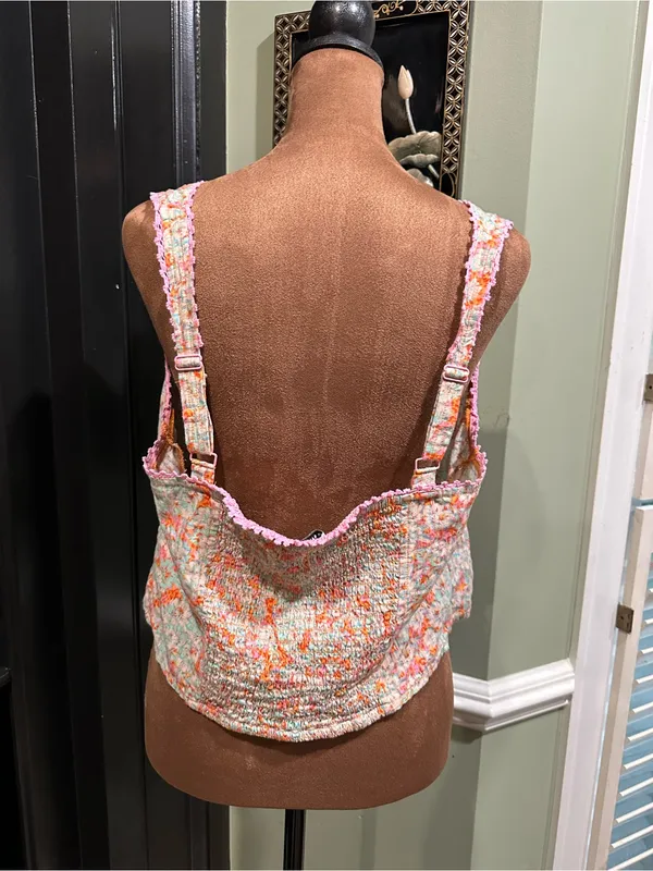 American Eagle Outfitters Orange & Pink Floral Tank Top – NWT – Size XL - Image 11