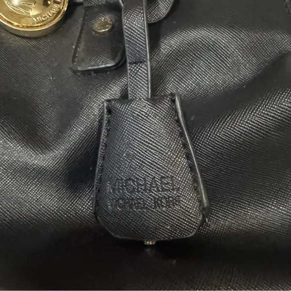 Michael Kors Black Satchel with Gold Accents - Image 3