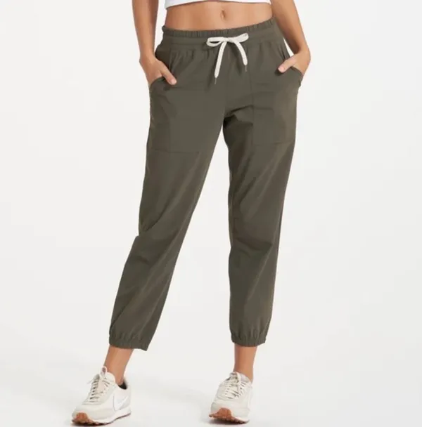 Vuori Weekend Joggers Kale Lightweight Outdoor Hike Drawstring Sustainable S/M - Image 2